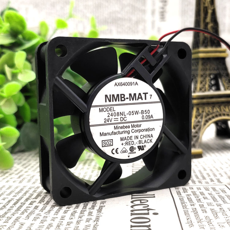 Original NMB 2408NL-05W-B50 Cooling Fan 24V 0.09A 2.16W 2wires 2408NL-05W-B50 Fans